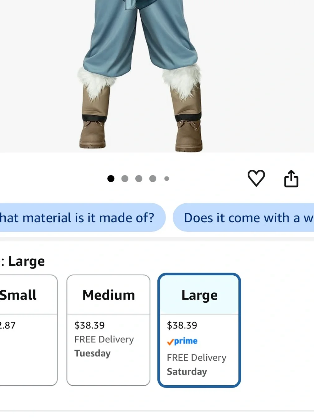 NWT Avatar Last Air Bender Korra Costume